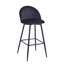 Upholstered Counter Stool with Metal Frame-2008919614