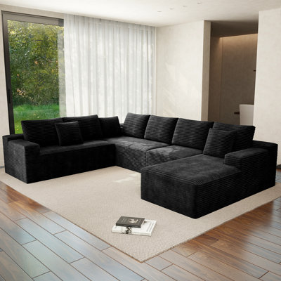 Canapé modulaire en L / en U, canapé minimaliste moderne, canapé à assise profonde pour le salon