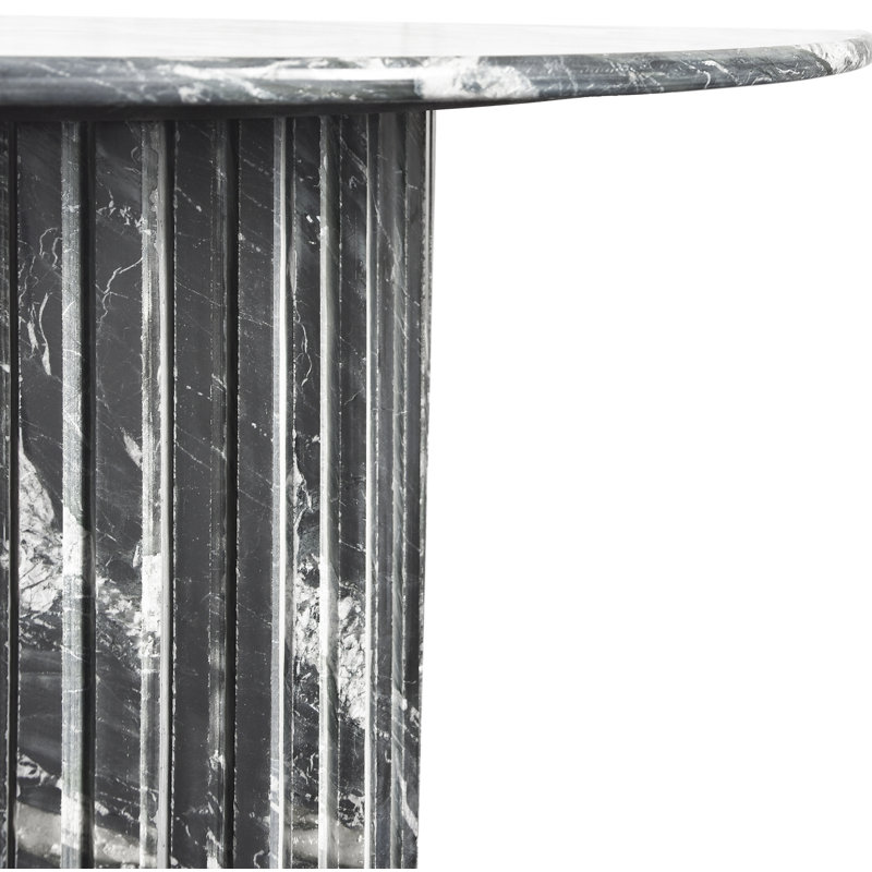 Table basse à piédestal Tokay, Marbre noir