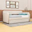 Lit de jour simple rembourré avec lit gigogne simple-40515949