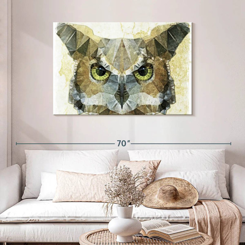 Brampt Abstract Owl, 30" H x 45" W