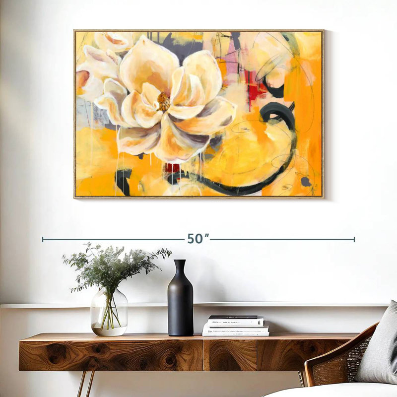 Charme du Sud, Cadre flottant en bois naturel, 40 po x 27 po