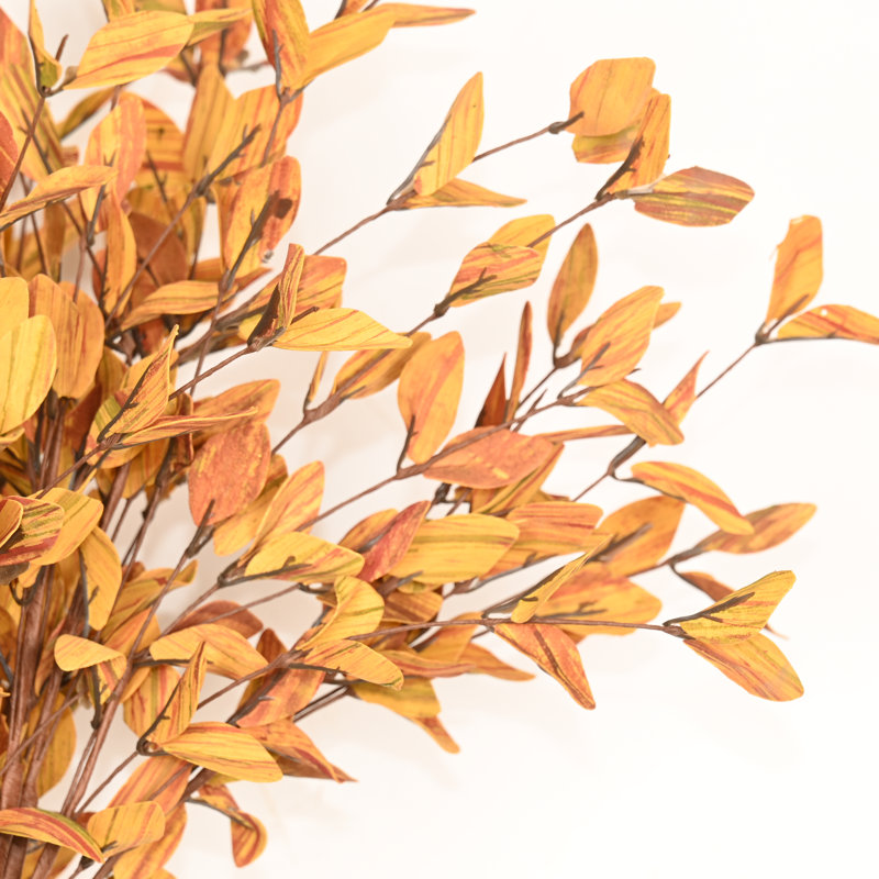 Arrangement floral de 24 po de feuilles d'automne artificielles pour remplissage de vase, branche de feuillage rustique à longue tige pour centres de table de salle à manger, décoration de fête de l'Action de grâce pour la récolte