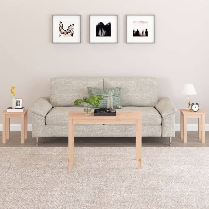 Tavin Solid Wood Nesting Tables, Oak