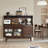 59.06"Solid Wood Pine brown Sideboard