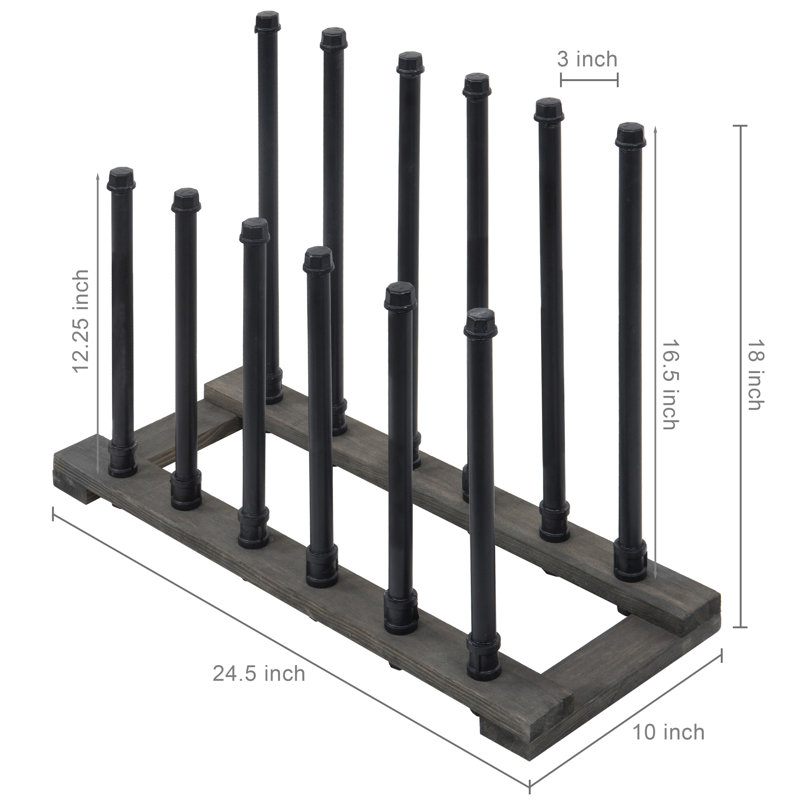 6 Pair Industrial Style Boot Storage