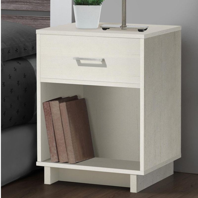 Edgemoore 45 cm W Bedside Table, Vintage White