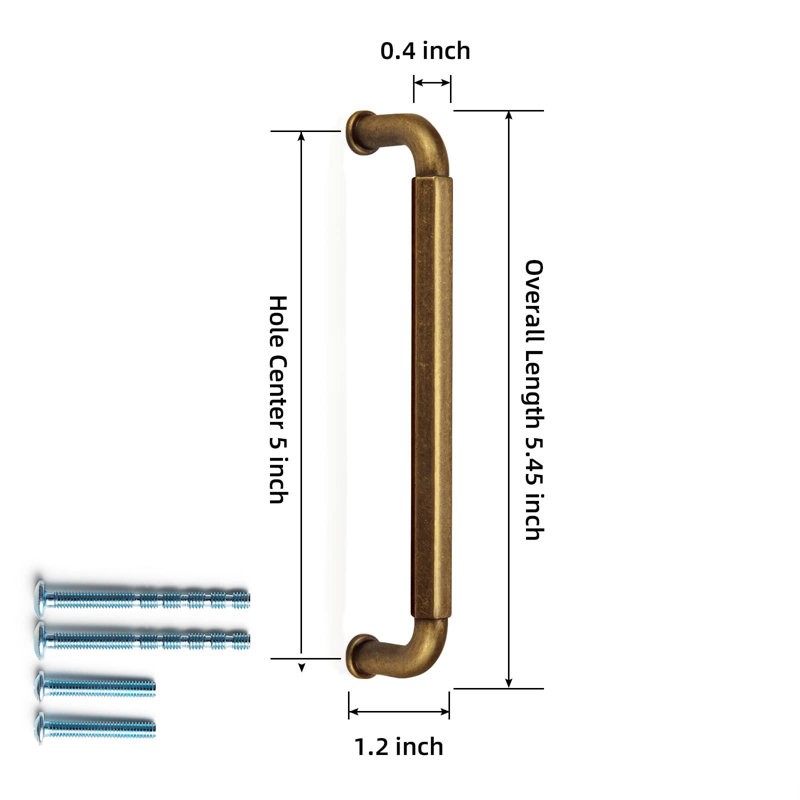 Bar/Handle Pull Multipack, Antique Brass, 5 1/16"