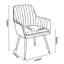 Ensemble de 2 chaises de salle à manger en velours avec pieds en métal-1089463836