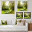 «Beautiful Summer River Through Trees Landscape», reproduction sur toile-67466459-67466465