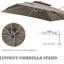 Parasol carré en porte-à-faux 10'-438352559
