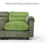Canapé modulaire rembourré en velours côtelé 5 pièces Efaz, 2 repose-pieds, accoudoir à plateau-coussin-106924051