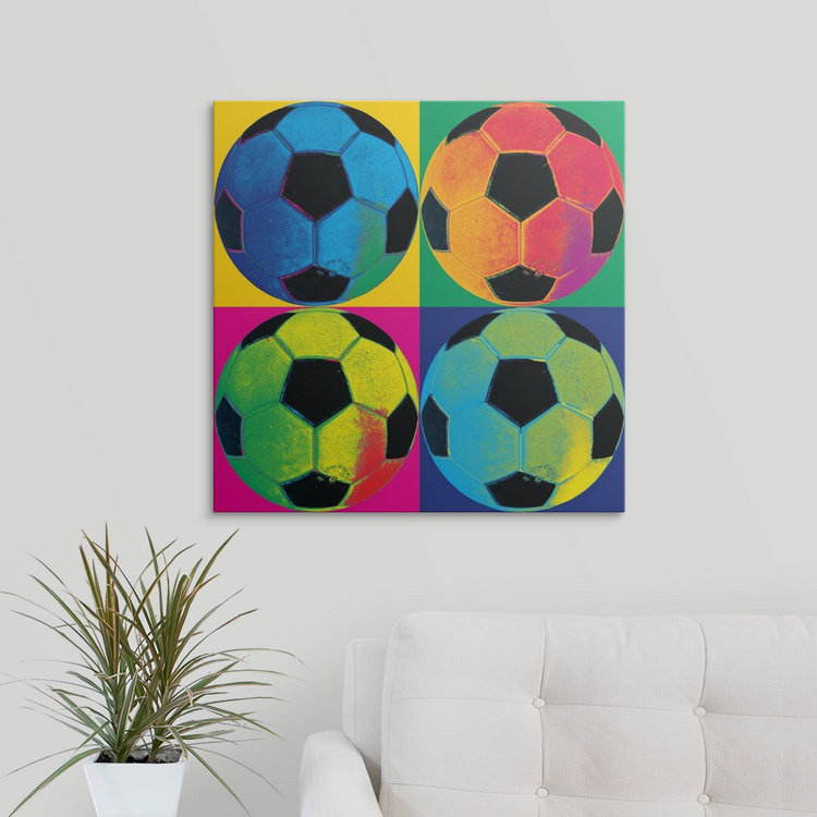 «Ball Four-Soccer», impression, H 24 po x l 24 po x P 1,5 po, Toile