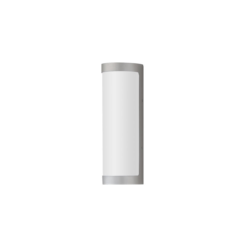 Halfpipe-Outdoor Wall Mount, Brushed Aluminum
