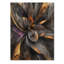 Fleur, pétale de dahlia géométrique en mouvement II - art mural en bois de dahlia - sur bois de pin naturel-1582104130