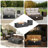 Bruner 6-Piece All Weather Wicker Patio Fire Pit Table Conversation Set With Hidden Tank Holder, Swivel Gliders And Ottomans-1388462321