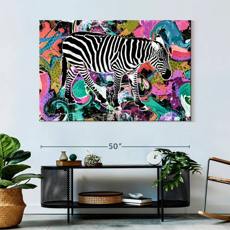 Pop Style Zebra, 34" H x 51" W