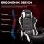 GTPLAYER Adjustable Faux Leather Swiveling PC & Racing Game Chair-126344837
