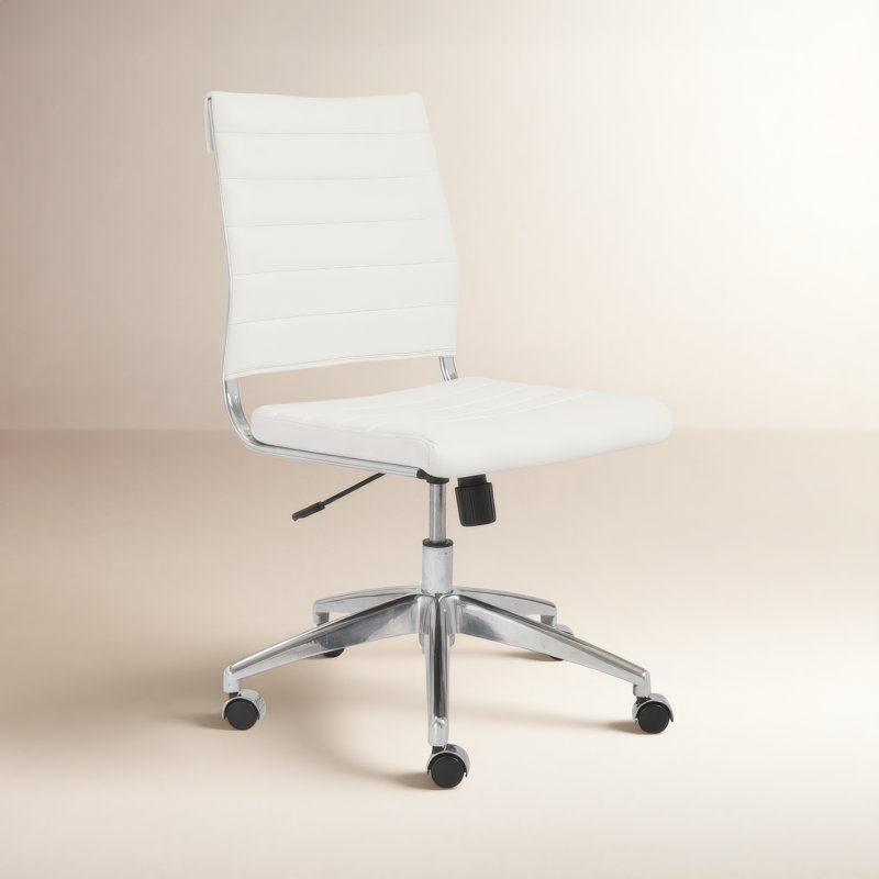 Chaise de bureau Rossie, Non, Blanc