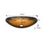 Lavabo de salle de bain vasque ovale en verre 18,5 "avec bonde escamotable