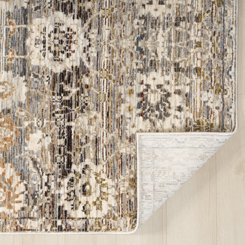 Erased Elegance Harvest Stripe Power-Loomed Area Rug, Runner 2'6" x 12'