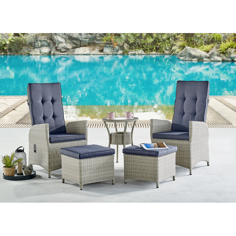 Pangburn 4 Seater Rattan Conversation Set