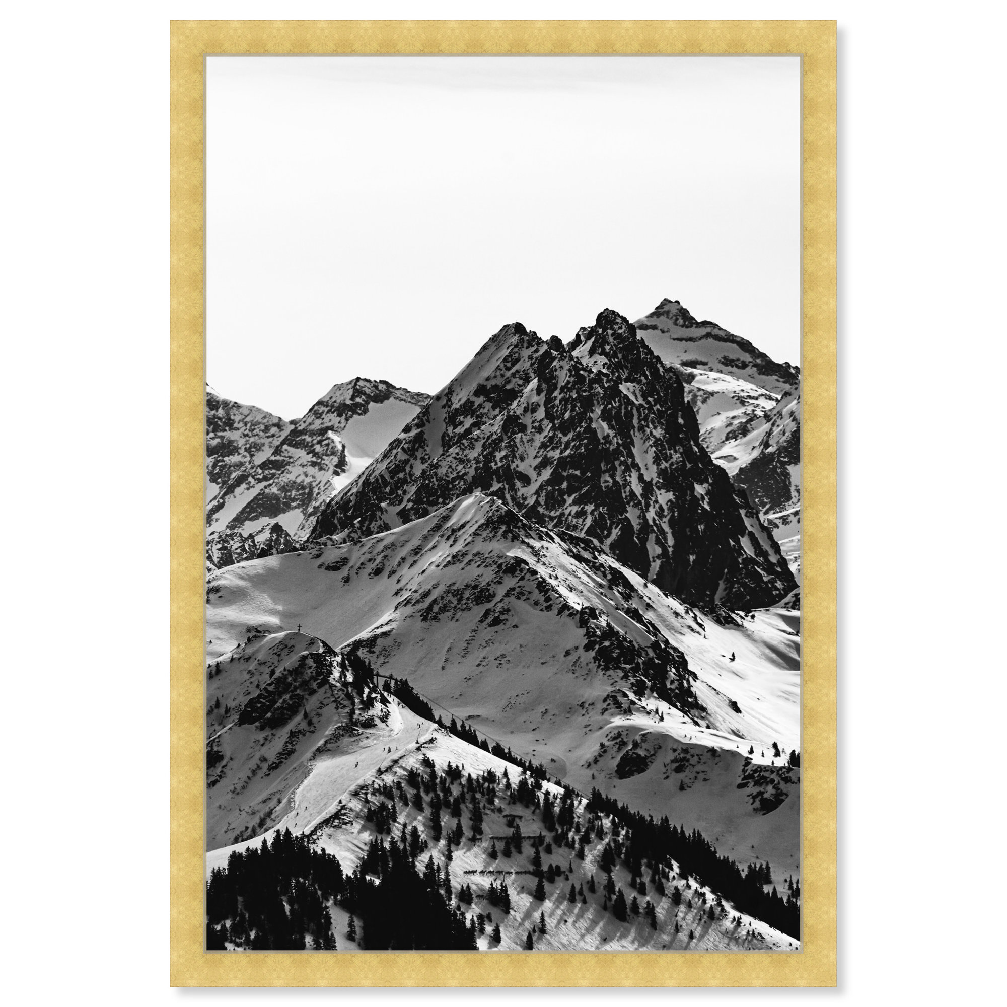 Up The Mountain by Oliver Gal, Gold, 32" H x 22" W x 0.5" D