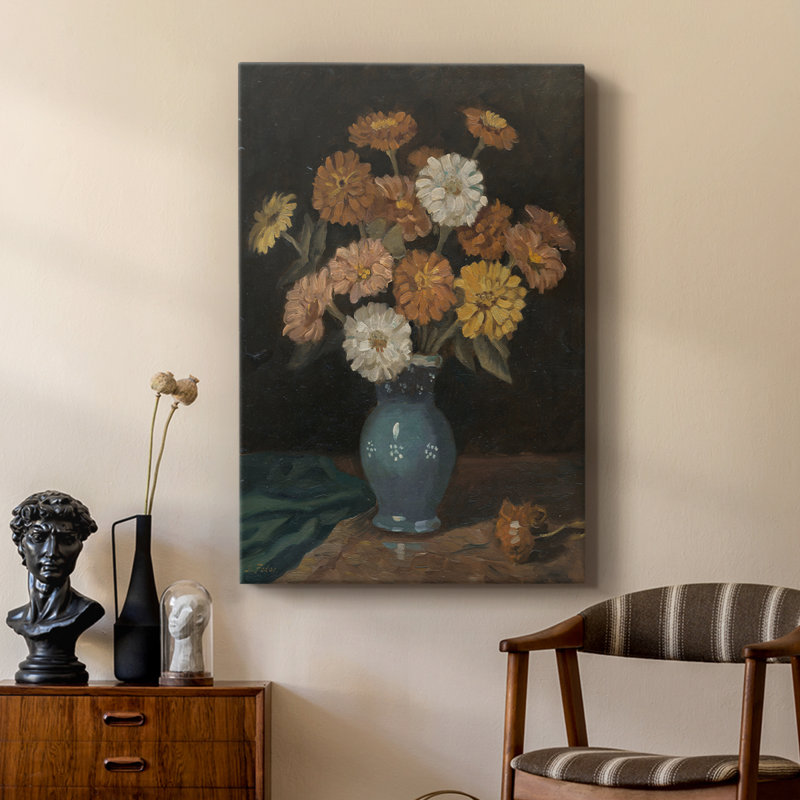 Imprimé floral rétro CCL III - galerie Cavas sur mesure, H 60 po x l 40 po
