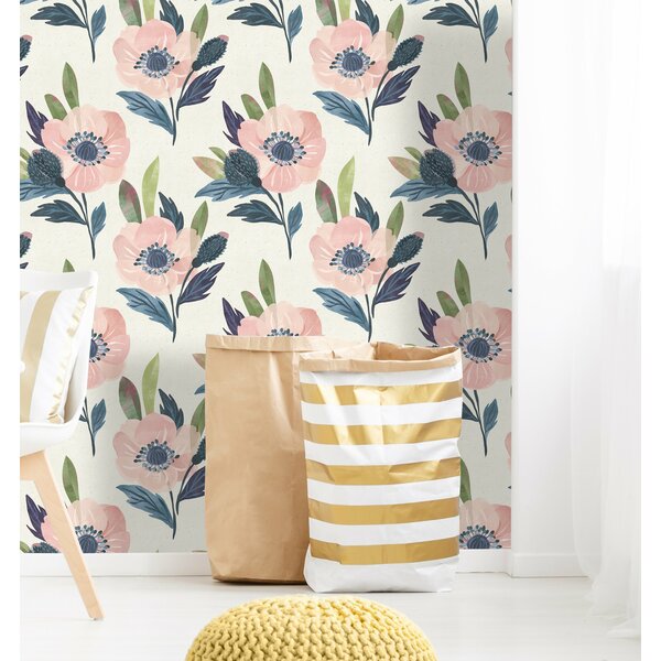 House of Hampton® Coburn Peel & Stick Floral Roll | Wayfair