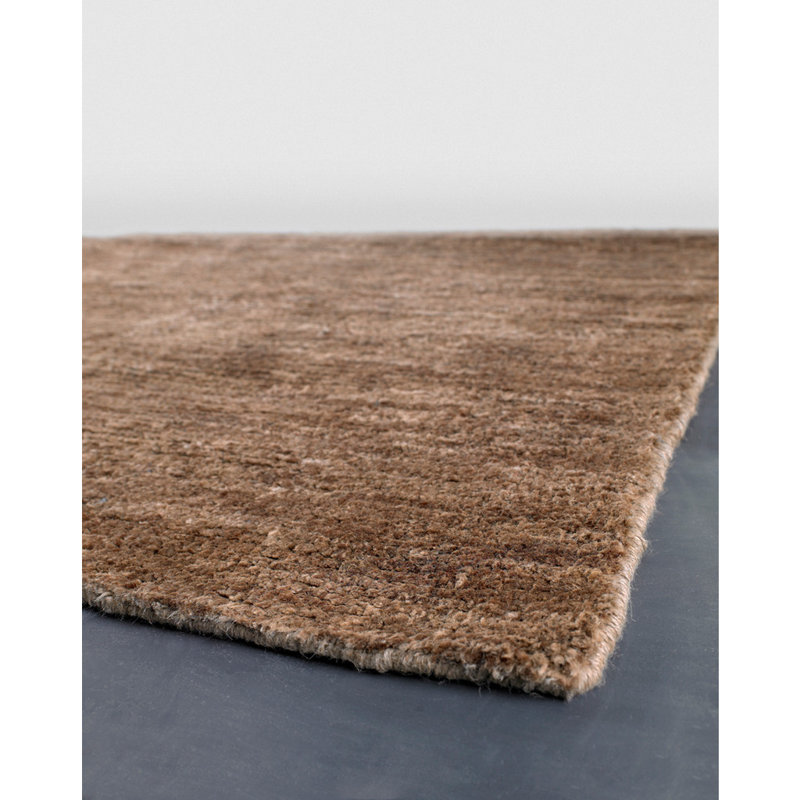 Tapis en jute tissé à la main Tammi Authentic, Rectangle 7 pi 9 po x 10 pi 6 po, Brun; Or Brun clair