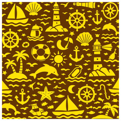 Couvre-lit matelassé jaune nautique toutes tailles