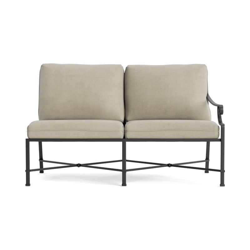 Venetian Outdoor 2 - Seat Loveseat, Textured Pewter, Fusion Dove