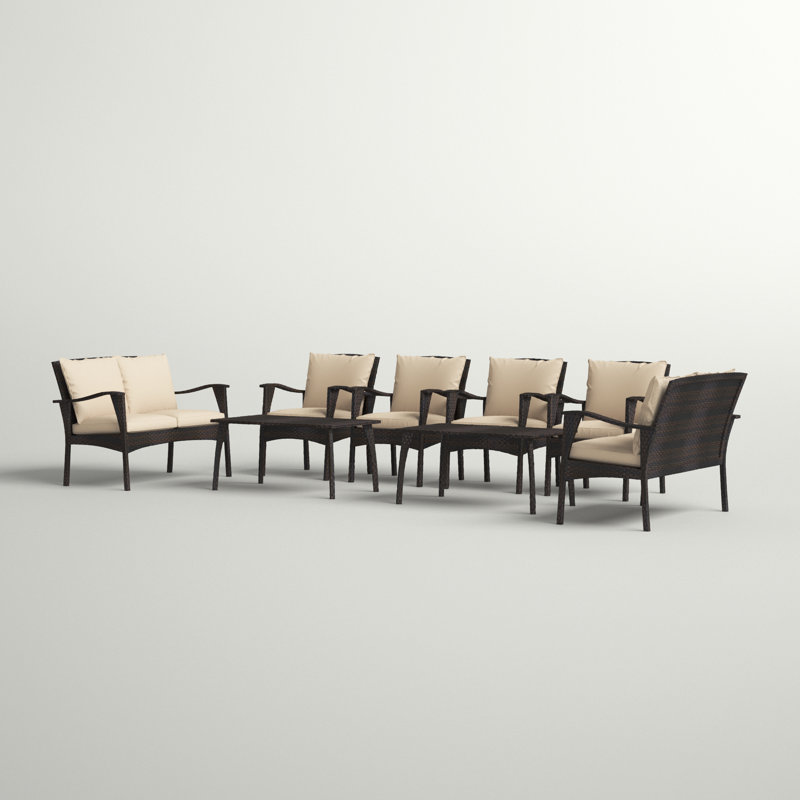 Chavers 8 - Person Patio Conversation Set with Cushions