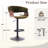 Adjustable Height Bar Stools With Fabric Seat Swivel Stool With Backrest For Kitchen Island, Bar, Home Pub​​-406743105-406839200