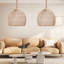 Luminaires suspendus en rotin et osier en bambou, lanterne en bambou pour salon, salon de thé et café-233570533