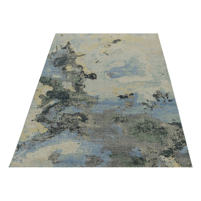 Distressed Homage Handmade Kilim Wool Abstract Area Rug, Rectangle 13' x 19'