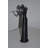 Women Playing Violin Red & Chrome Resin Statue - Amabella Perfect Home Decor Sculpture, 5"Lx4"Wx12"H-681568072