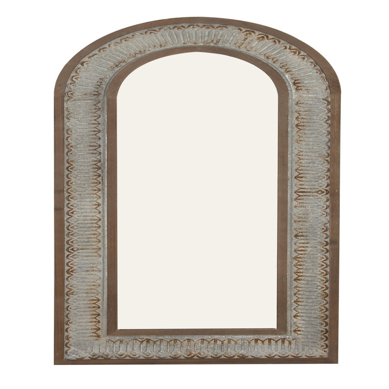 Mikayla Arch Wood Accent Mirror