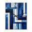 Horloge murale moderne bleu saphir symétrique I - formes abstraites-2139106674