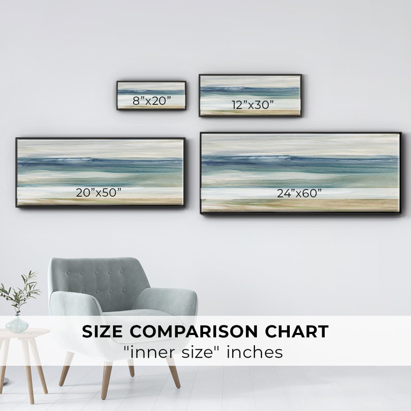 Ocean Breeze- Framed Canvas_19882WC, H 8 po x l 20 po x P 1,5 po, Noir