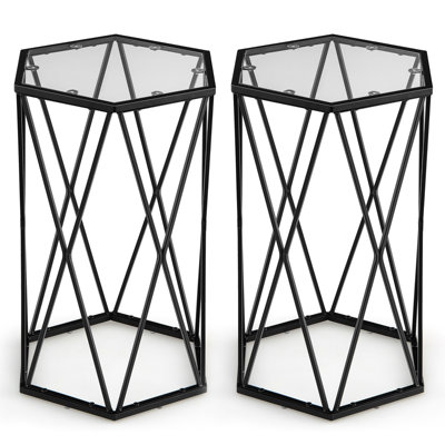 Arshaluys Glass Top End Table Set