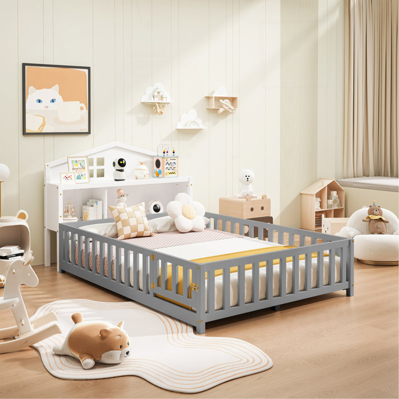Têtes de lit pour lit double Montessori, Blanc