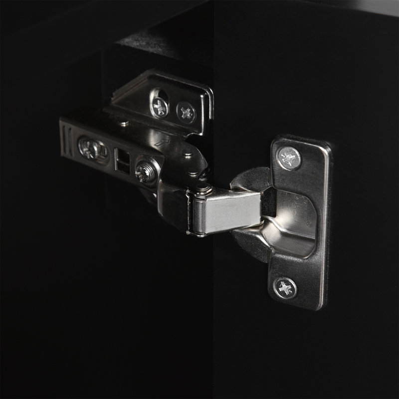 Meuble-lavabo de salle de bain avec lavabo en céramique, Noir