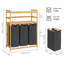 Panier à linge et tablette de rangement en bambou avec panier à linge à 3 compartiments-128582360-135511940