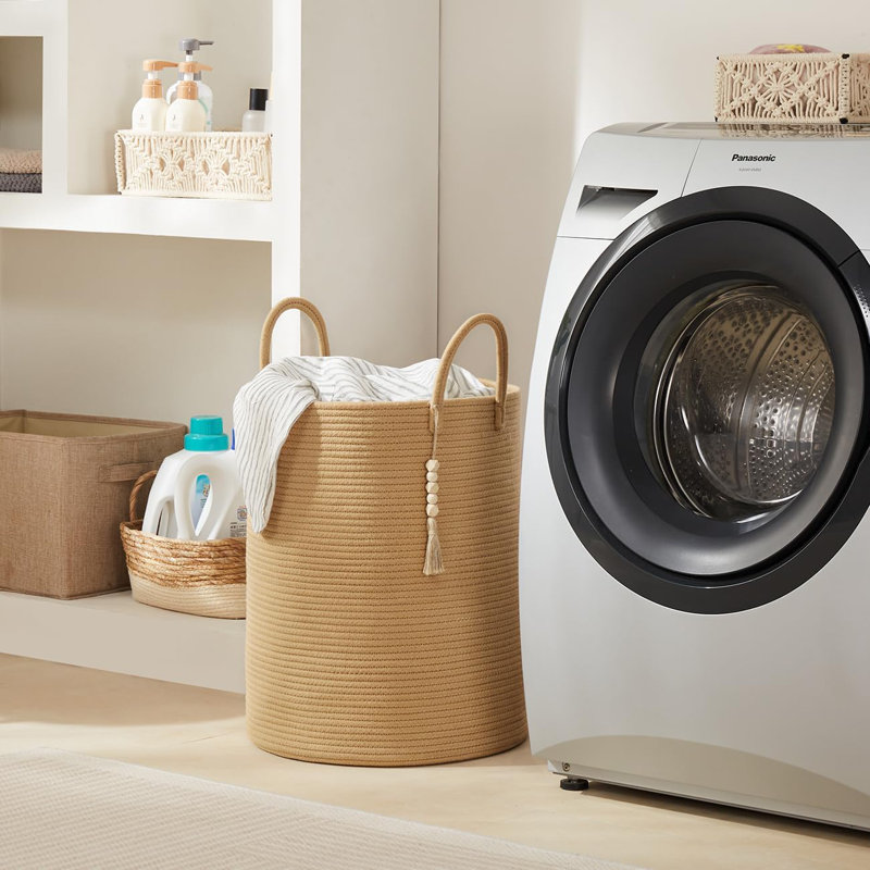 Fabric Laundry Hamper, Brown