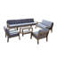 Ensemble de conversation modulaire d'extérieur avec coussins 8 pièces Streetman-435605405