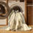 Machine Washable Parrilla Bamboo Art Deco Arc Rug in Beige – Beige Binding-1839796174