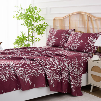 Microfiber Floral Sheet Set