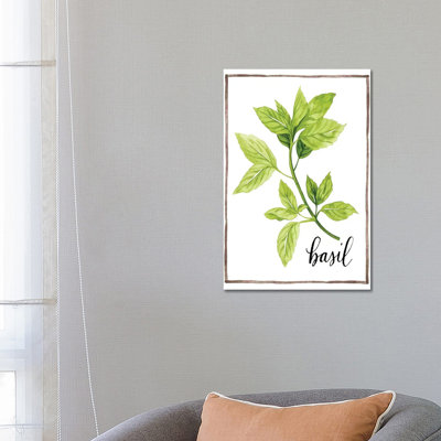 Watercolour Herbs I - Wrapped Canvas Print