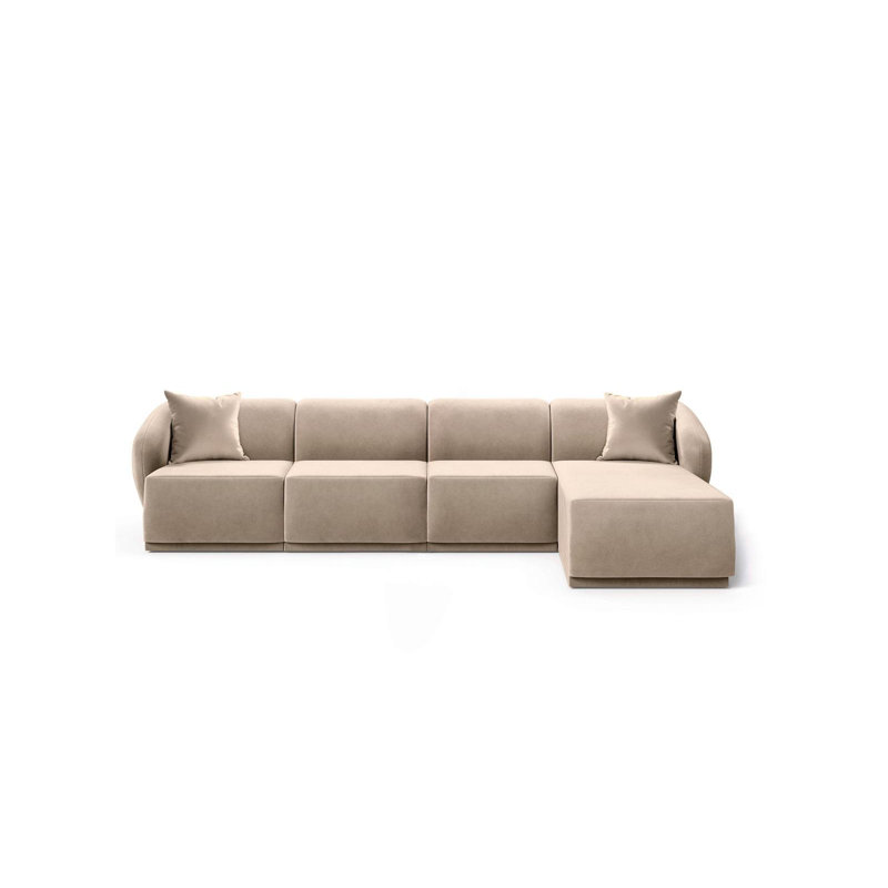 4 Seater Velvet Sofa & Chaise